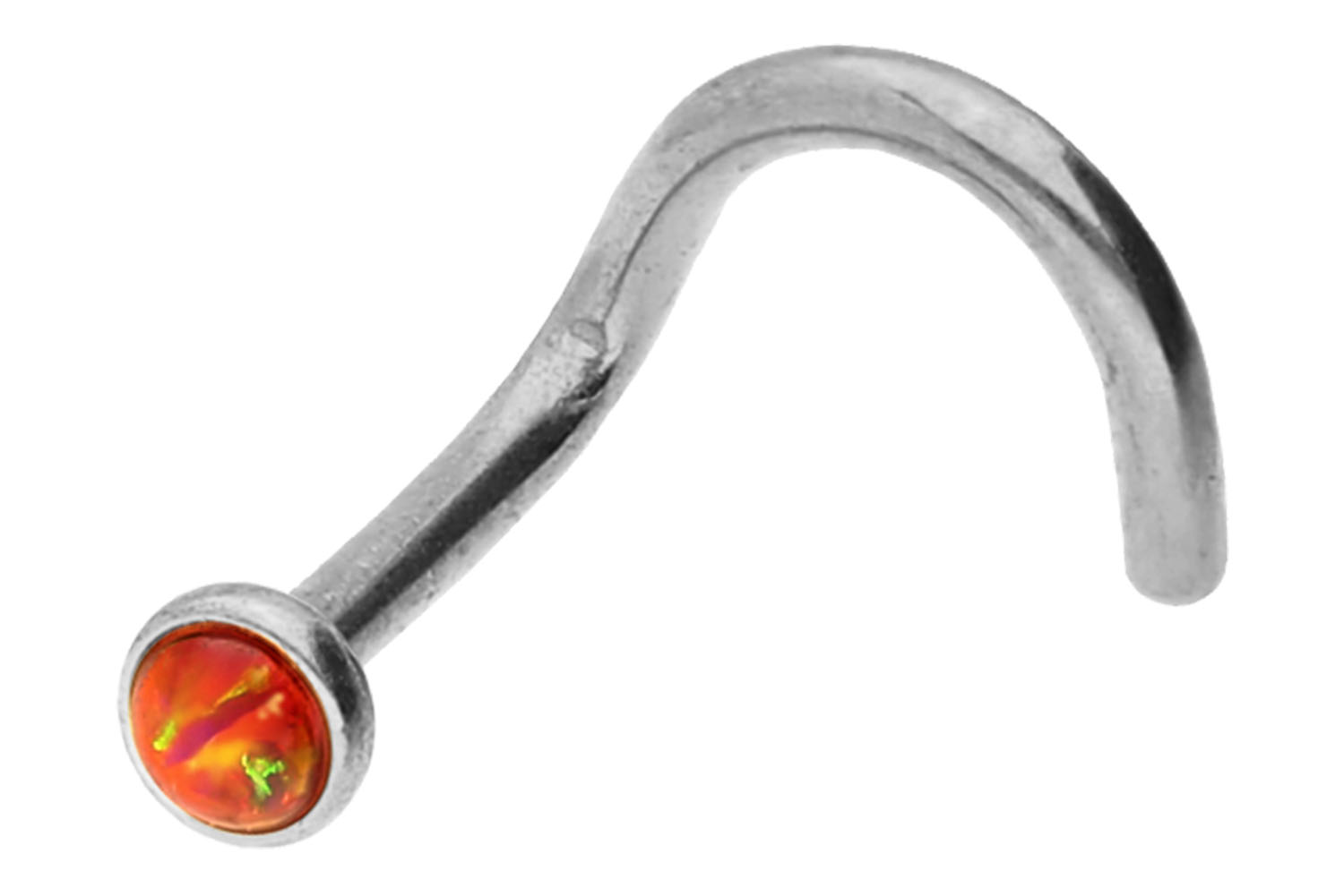 Titan Nasenstecker Spirale DISC + SYNTHETISCHER OPALL ++SALE++